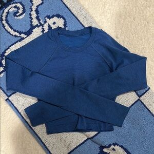 Lululemon Cropped Dark Blue Swiftly Long Sleeve Tech